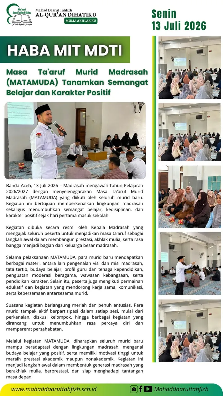 Masa Ta'aruf Murid Madrasah | Tanamkan Semangat Belajar dan Karakter Positif